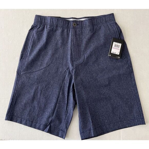 UNDER ARMOUR 1377359 410 Men Sz 32 Golf Vented Shorts Heather Blue 4-way Stretch - Picture 1 of 9
